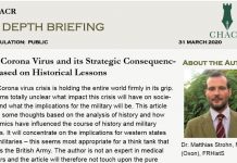 31 March 2020 – ‘The Corona Virus and its Strategic Consequences Based on Historical Lessons’