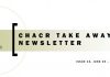 1 July 2020 – CHACR Weekly Take Away Newsletter Issue 15