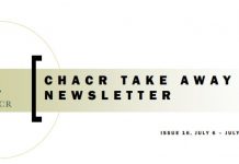 9 July 2020 – CHACR Weekly Take Away Newsletter Issue 16