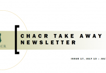 16 July 2020 – CHACR Weekly Take Away Newsletter Issue 17
