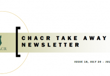 23 July 2020 – CHACR Weekly Take Away Newsletter Issue 18